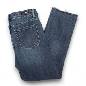 Kut Rachel Mom Jeans Sz 10 Button Fly High Rise Raw Hem Button Fly Y2K Street